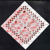 Touva 1998 33rd Chess Olympiad overprint #7 on 1994 National Theatre (2.00 on 150r red) triangular perf sheet of 8 unmounted mint