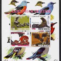 North Ossetia Republic 1998 WWF imperf sheetlet containing set of 4 values unmounted mint