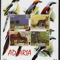 Adjaria 1998 WWF imperf sheetlet containing set of 4 values unmounted mint