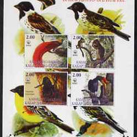 Kabardino-Balkaria Republic 1998 WWF imperf sheetlet containing set of 4 values unmounted mint