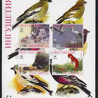 Ingushetia Republic 1998 WWF imperf sheetlet containing set of 4 values unmounted mint