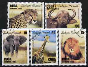 Cuba 2005 National Zoo perf set of 5 fine cto used SG 4856-60