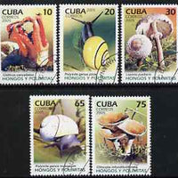 Cuba 2005 Mushrooms & Snails perf set of 5 fine cto used