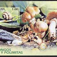 Cuba 2005 Mushrooms & Snails perf m/sheet fine cto used