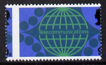 Great Britain 1969,Post Office Technology 9d (Telephone) with vert perfs shifted 4mm unmounted mint, as SG 809