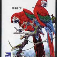 Congo 2003 Royal Society for Protection of Birds imperf m/sheet (Parrots) unmounted mint