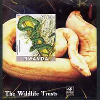 Rwanda 2003 The Wildlife Trusts imperf m/sheet (Snakes) unmounted mint