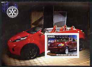 Benin 2003 Modern Cars imperf m/sheet (Toyota) with Rotary Logo unmounted mint