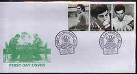 Kyrgyzstan 2000 Garry Kasparov #1 perf strip of 3 on illustrated cover with special Chess cancellation