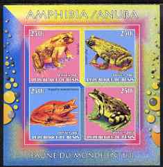 Benin 2003 World Fauna #19 - Frogs & Toads imperf sheetlet containing 4 values unmounted mint