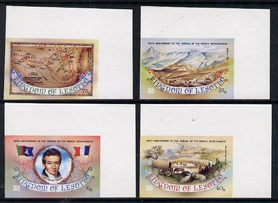 Lesotho 1983 French Missionaries Anniversary set of 4 in imperf marginal singles as SG 550-53