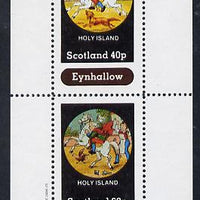 Eynhallow 1982 Fairy Tales (Riding a Horse #1) perf sheetlet containing set of 2 values unmounted mint