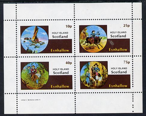 Eynhallow 1982 Fairy Tales (Adventures in the Jungle) perf sheetlet containing set of 4 values unmounted mint