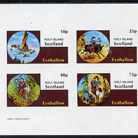 Eynhallow 1982 Fairy Tales (Adventures in the Jungle) imperf sheetlet containing set of 4 values unmounted mint