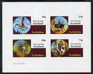 Eynhallow 1982 Fairy Tales (Adventures in the Jungle) imperf sheetlet containing set of 4 values unmounted mint