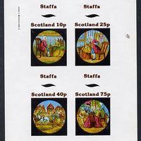 Staffa 1982 Fairy Tales (High Society) imperf sheetlet containing set of 4 values unmounted mint