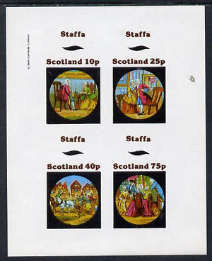 Staffa 1982 Fairy Tales (High Society) imperf sheetlet containing set of 4 values unmounted mint