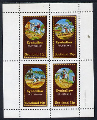 Eynhallow 1982 Fairy Tales (Riding a Horse #2) perf sheetlet containing set of 4 values unmounted mint