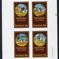 Eynhallow 1982 Fairy Tales (Riding a Horse #2) imperf sheetlet containing set of 4 values unmounted mint