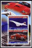 Djibouti 2006 Concorde & Ferrari F430-RA perf sheetlet containing 2 values cto used