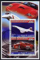 Djibouti 2006 Concorde & Ferrari F430-RA perf sheetlet containing 2 values cto used