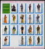 Ajman 1972 Military Uniforms #3 complete uperf set of 18 values unmounted mint, Mi 2537B-54B