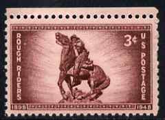 United States 1948 50th Anniversary of Organization of Rough Riders 3c unmounted mint, SG 970