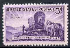 United States 1947 Centenary of Utah 3c unmounted mint, SG 947