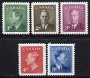 Canada 1950 KG6 set of 5 (without Postes-Postage) unmounted mint SG 424-8*