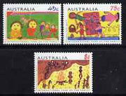 Australia 1994 Int Year of the Family - Children's Art perf set of 3 unmounted mint, SG 1450-52