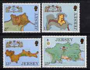 Jersey 1980 Jersey Fortresses perf set of 4 unmounted mint SG 222-25