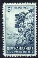 United States 1955 'The Old Man of the Mountain' 3c unmounted mint, SG 1070