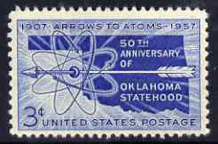 United States 1957 50th Anniversary of Oklahoma Statehood 3c unmounted mint, SG 1094