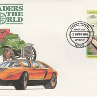 Nevis 1985 $3 Rolls Royce Corniche (1971) imperf se-tenant pair on illustrated cover with first day cancel (as SG 263a) very few imperfs are known on cover