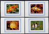 Sharjah 1972 Fish (2nd issue) complete set of 4 individual imperf deluxe sheets unmounted mint, as Mi 1200-03