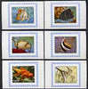 Sharjah 1972 Fish (1st issue) complete set of 6 individual imperf deluxe sheets unmounted mint, as Mi 1194-99