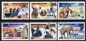 Cuba 2006 Animals in the service of Man perf set of 6 fine cto used SG 4987-92