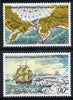 Norfolk Island 1978 Captain Cook Bicentenary (6th Issue) perf set of 2 unmounted mint SG 213-4