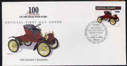 Marshall Islands 1996 Centenary of Ford Cars - 1903 Model A Roadster on illustrated cover with special first day cancel, SG 714