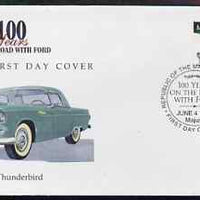 Marshall Islands 1996 Centenary of Ford Cars - 1955 Thunderbird on illustrated cover with special first day cancel, SG 717