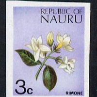 Nauru 1973 Plant (Rimone) 3c definitive (SG 101) unmounted mint IMPERF single