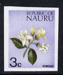 Nauru 1973 Plant (Rimone) 3c definitive (SG 101) unmounted mint IMPERF single