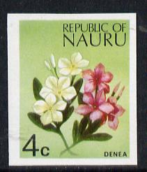 Nauru 1973 Plant (Denea) 4c definitive (SG 102) unmounted mint IMPERF single