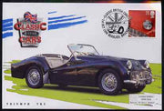 Great Britain 1996 Classic Sports Cars 20p Triumph TR3 on Mercury illustrated (Limited Edition) cover with special Beaulieu cancel, SG 1945