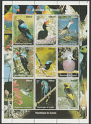 Guinea - Conakry 1998 Animals of the World #1 - Birds perf sheetlet containing 9 values unmounted mint. Note this item is privately produced and is offered purely on its thematic appeal, it has no postal validity