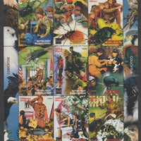 Madagascar,1998Animals of the World with Paintings by Norman Rockwell perf sheetlet containing 9 values unmounted mint. Note this item is privately produced and is offered purely on its thematic appeal