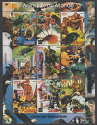 Madagascar,1998Animals of the World with Paintings by Norman Rockwell perf sheetlet containing 9 values unmounted mint. Note this item is privately produced and is offered purely on its thematic appeal