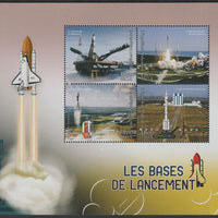 Madagascar 2018 Rocket Launch Pads perf sheet containing four values unmounted mint