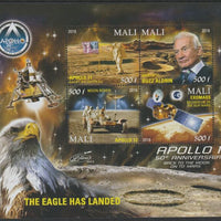 Mali 2019 Apollo 11 - 50th Anniversary perf sheet #3 containing four values unmounted mint