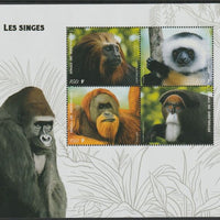 Congo 2019 Monkeys perf sheet containing four values unmounted mint